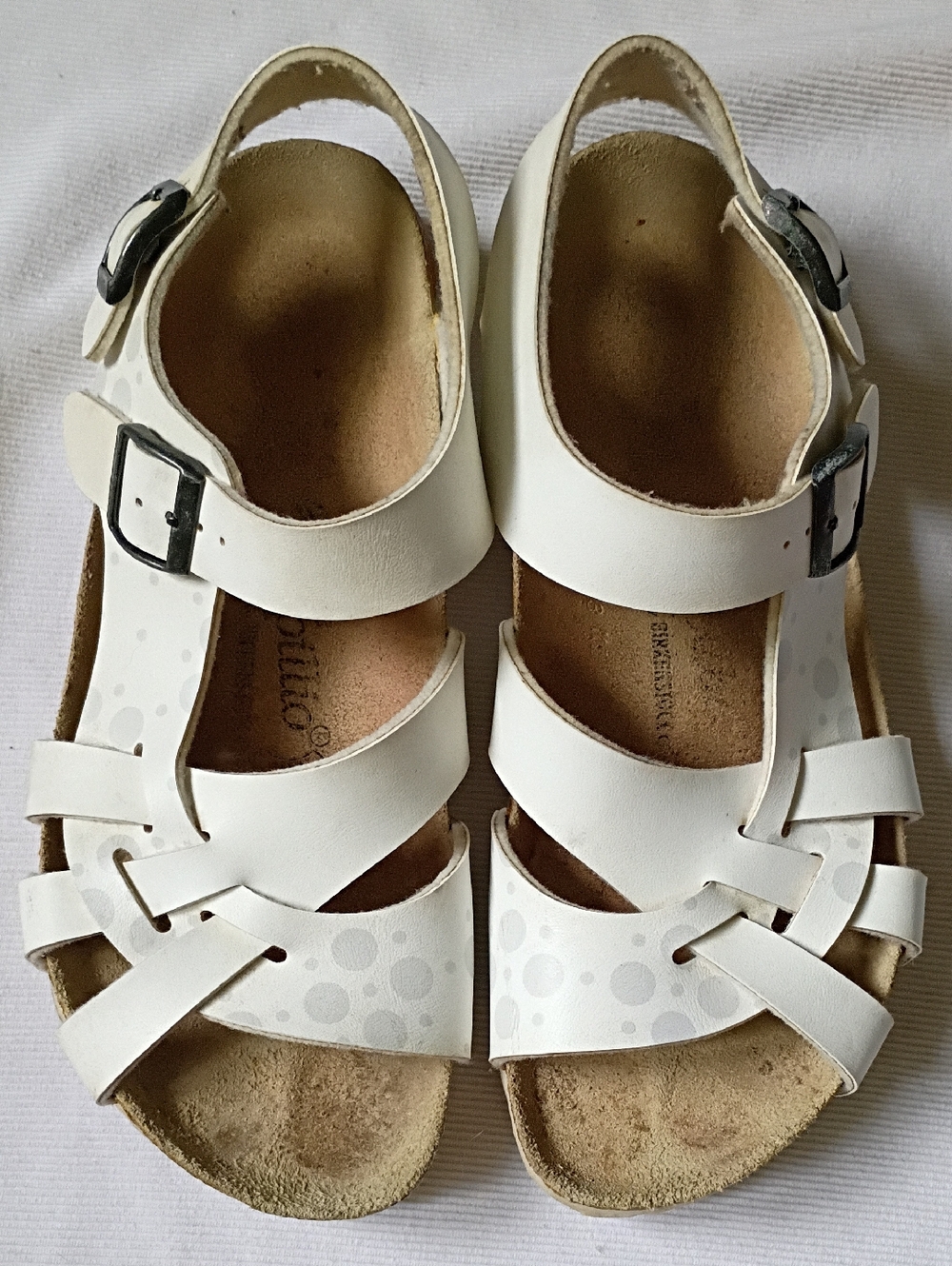 Papillio Birkenstock White Cork Sandals